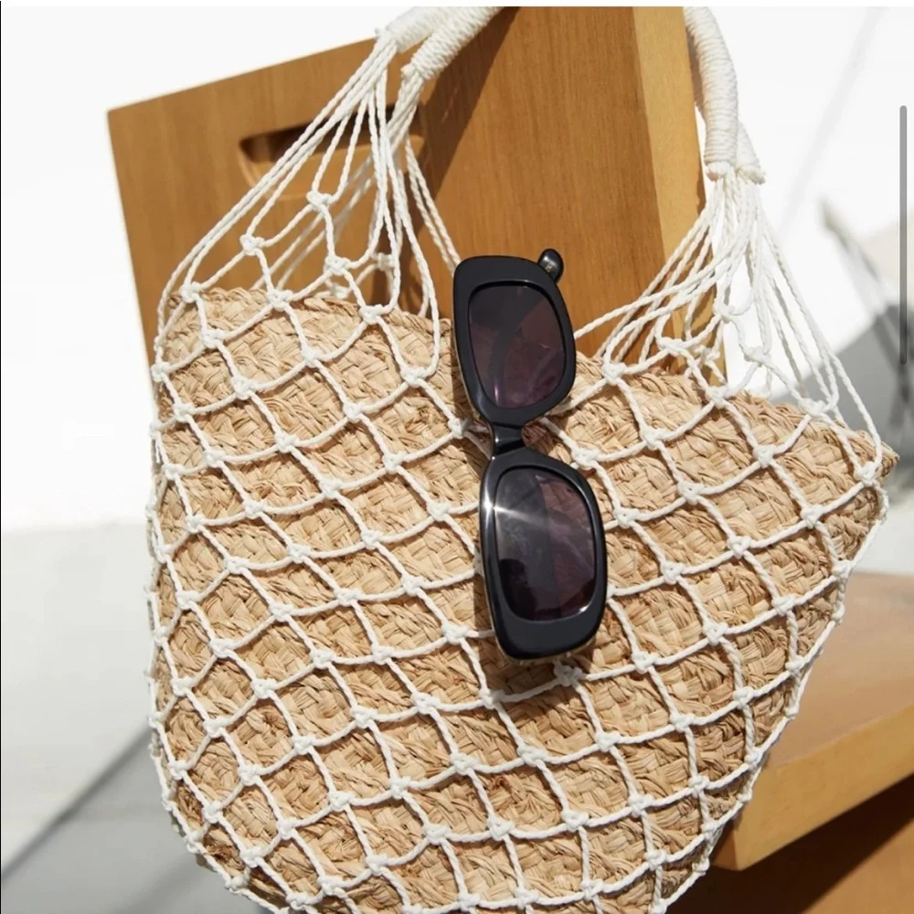 NWT J.Crew Sedona Basket Bag White Straw